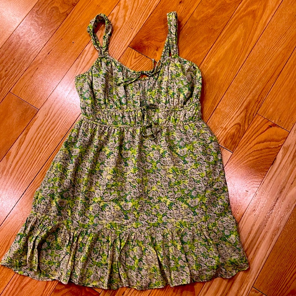 American Eagle tropical floral mini sundress